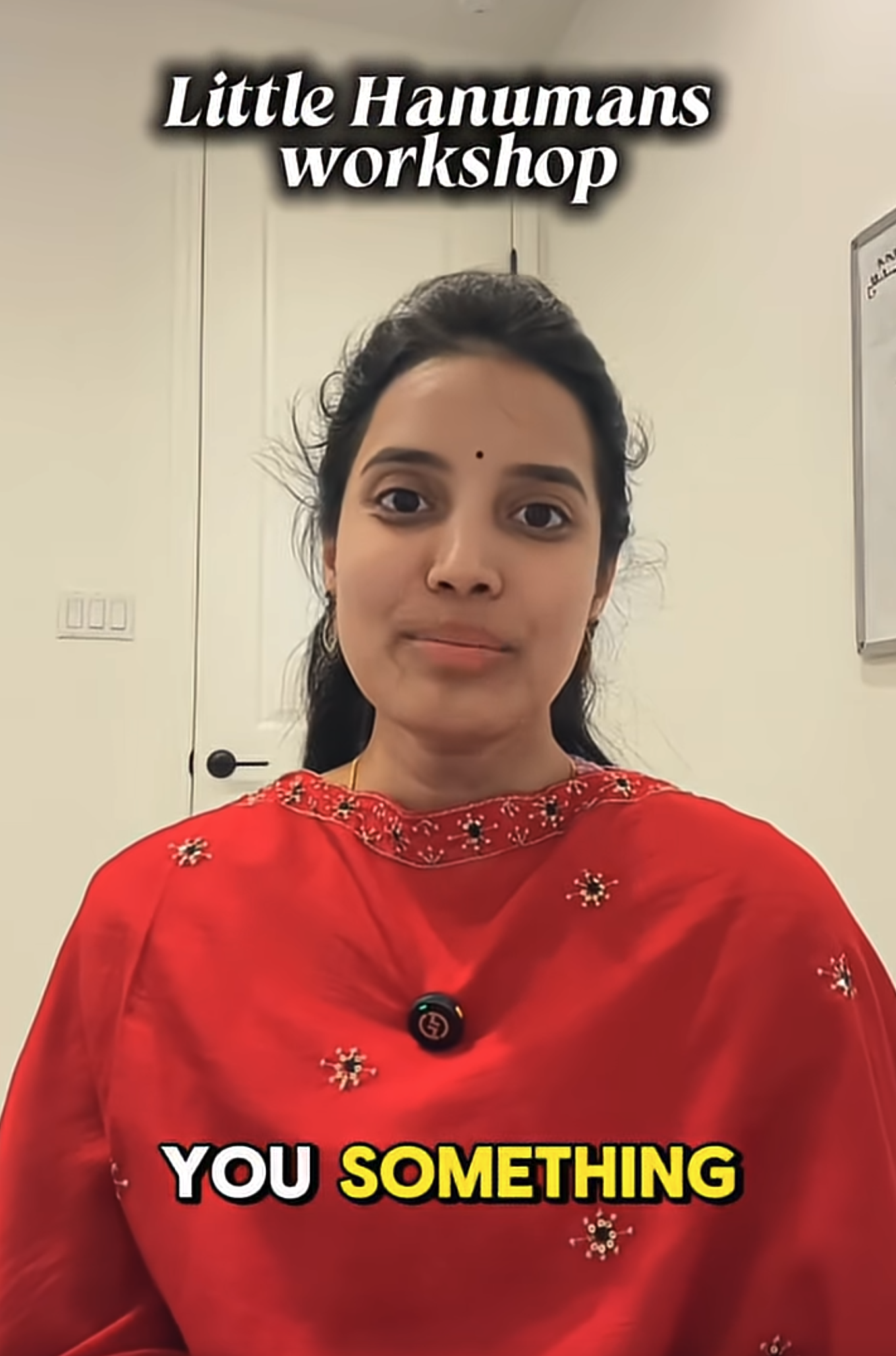 Lavanya explains the Little Hanumans workshop